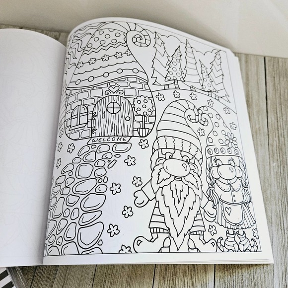 Zendoodle Colorscapes Gnomes at Home & Studio C 15 Colored Gel Pens Set - Picture 15 of 16